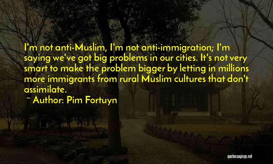 Pim Fortuyn Quotes: I'm Not Anti-muslim, I'm Not Anti-immigration; I'm Saying We've Got Big Problems In Our Cities. It's Not Very Smart To