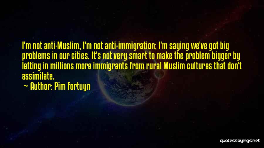 Pim Fortuyn Quotes: I'm Not Anti-muslim, I'm Not Anti-immigration; I'm Saying We've Got Big Problems In Our Cities. It's Not Very Smart To