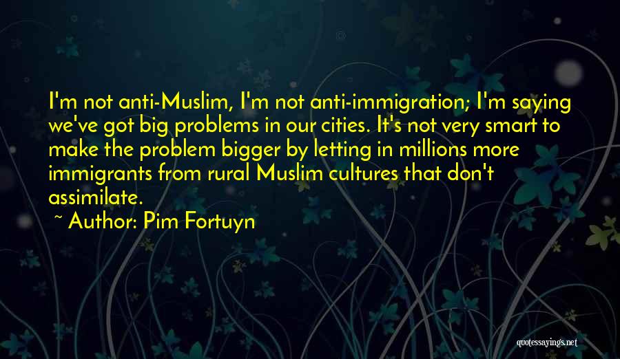 Pim Fortuyn Quotes: I'm Not Anti-muslim, I'm Not Anti-immigration; I'm Saying We've Got Big Problems In Our Cities. It's Not Very Smart To