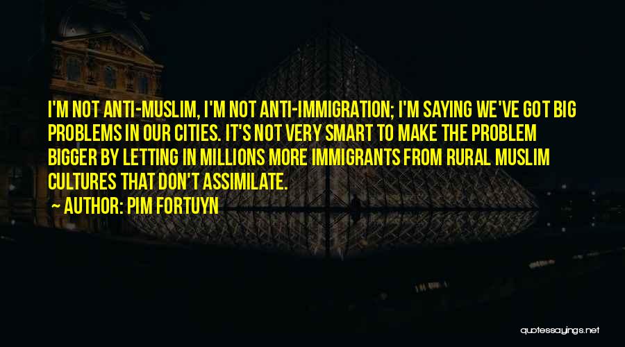 Pim Fortuyn Quotes: I'm Not Anti-muslim, I'm Not Anti-immigration; I'm Saying We've Got Big Problems In Our Cities. It's Not Very Smart To