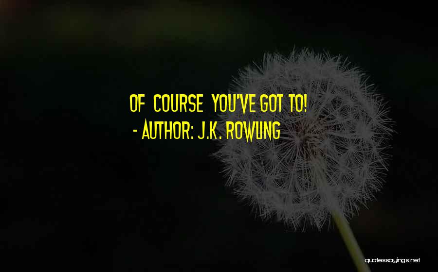 J.K. Rowling Quotes: Of Course You've Got To!