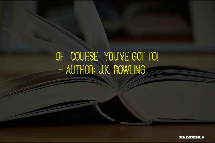 J.K. Rowling Quotes: Of Course You've Got To!