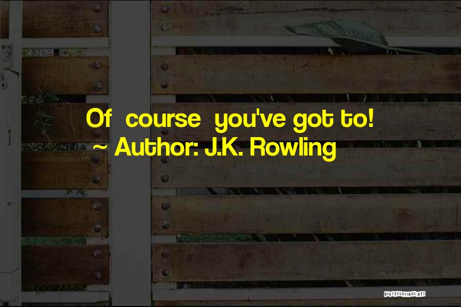J.K. Rowling Quotes: Of Course You've Got To!