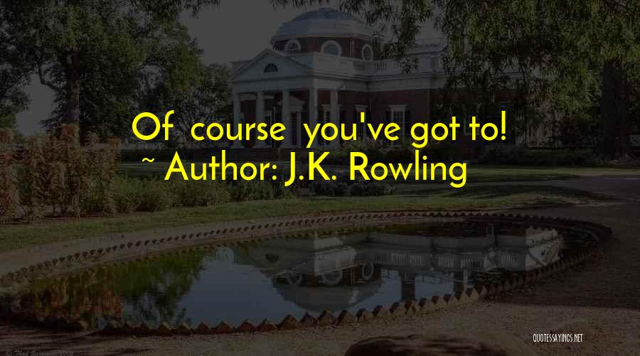 J.K. Rowling Quotes: Of Course You've Got To!