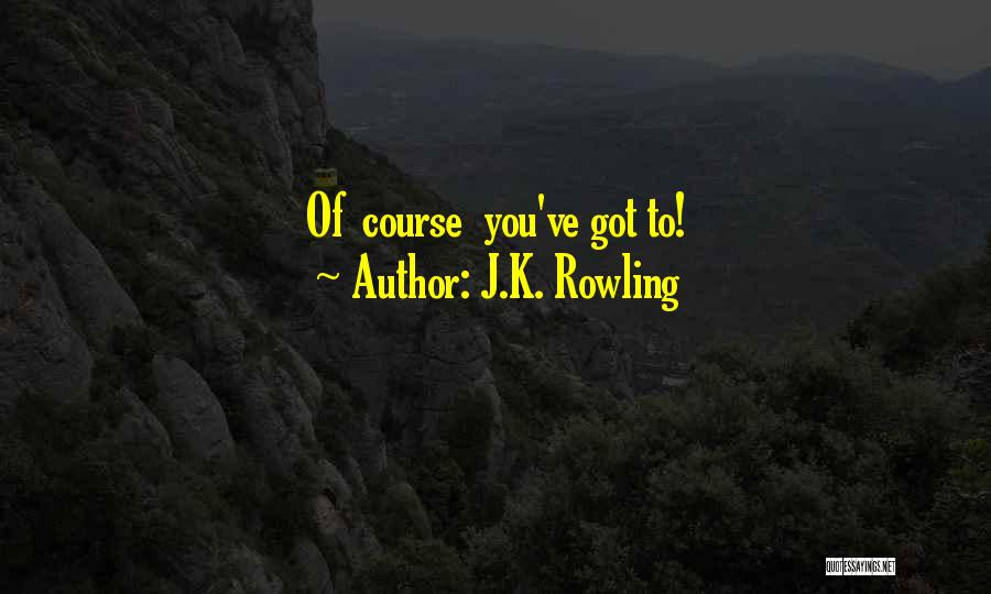 J.K. Rowling Quotes: Of Course You've Got To!