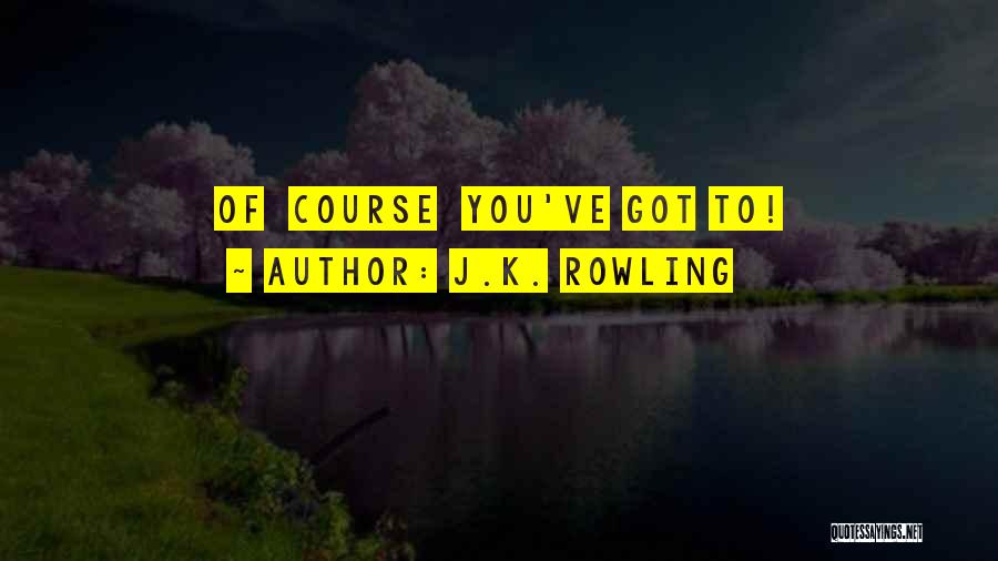 J.K. Rowling Quotes: Of Course You've Got To!