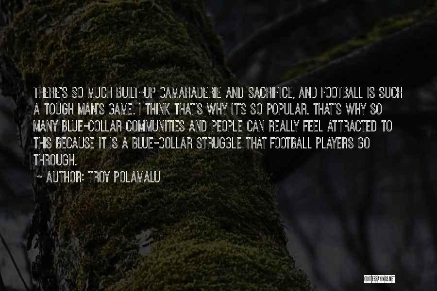 Troy Polamalu Quotes: There's So Much Built-up Camaraderie And Sacrifice, And Football Is Such A Tough Man's Game. I Think That's Why It's