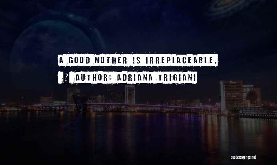 Adriana Trigiani Quotes: A Good Mother Is Irreplaceable.