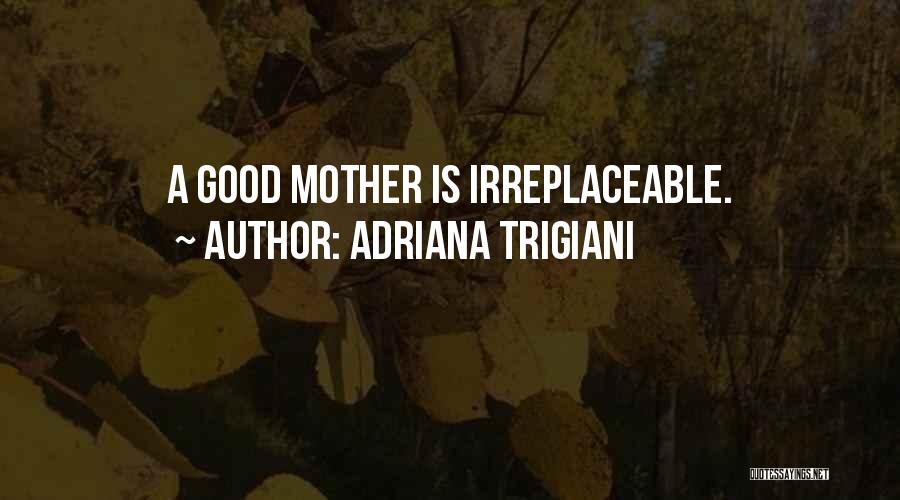 Adriana Trigiani Quotes: A Good Mother Is Irreplaceable.