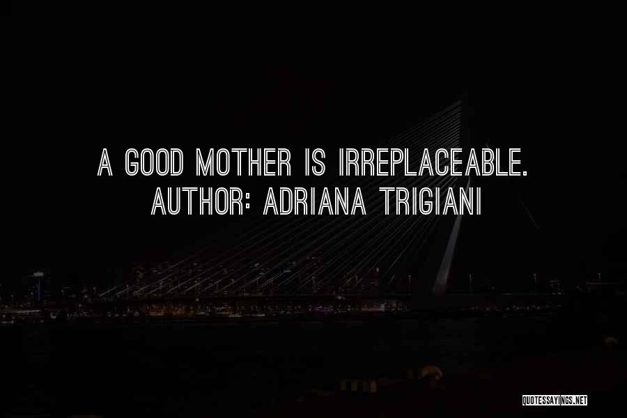 Adriana Trigiani Quotes: A Good Mother Is Irreplaceable.