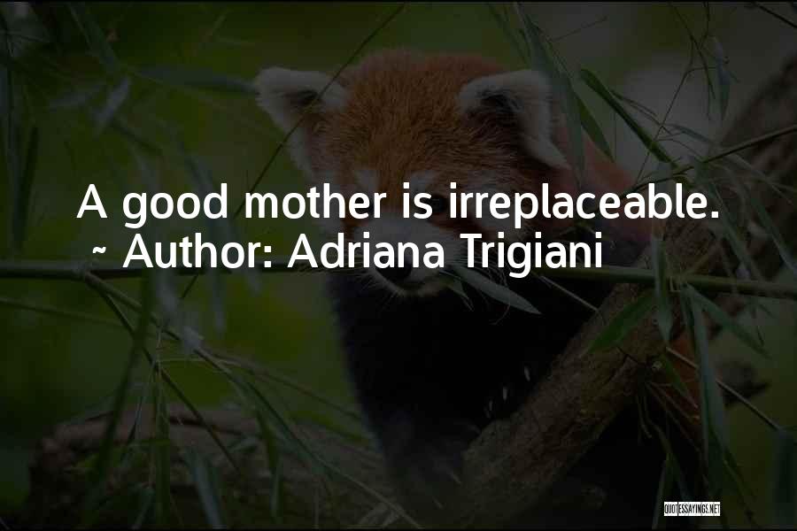 Adriana Trigiani Quotes: A Good Mother Is Irreplaceable.