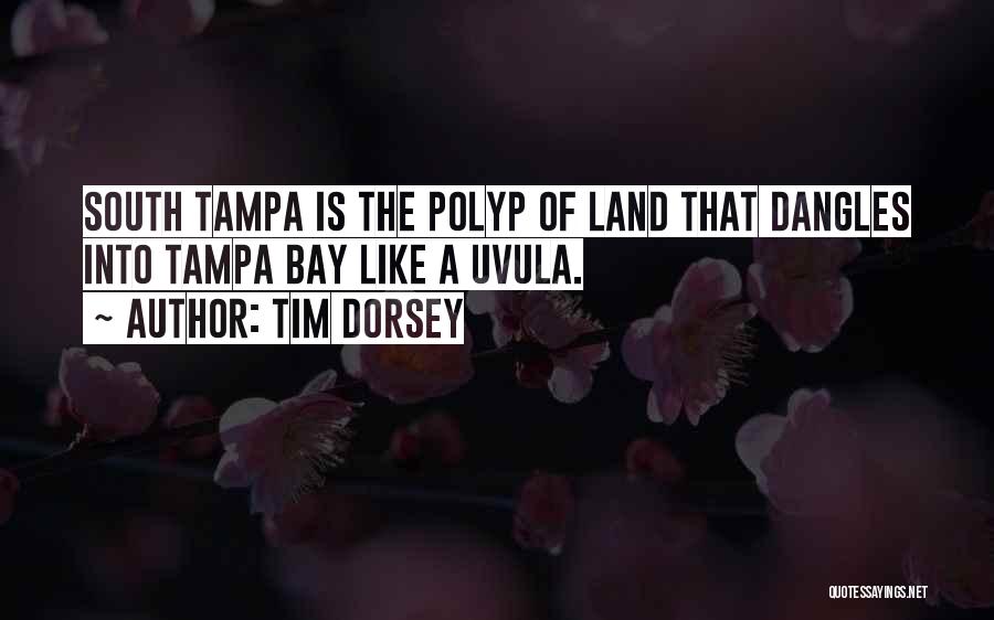 Tim Dorsey Quotes: South Tampa Is The Polyp Of Land That Dangles Into Tampa Bay Like A Uvula.