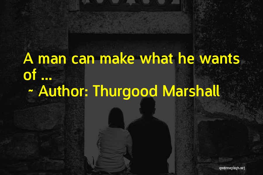 Thurgood Marshall Quotes: A Man Can Make What He Wants Of ...