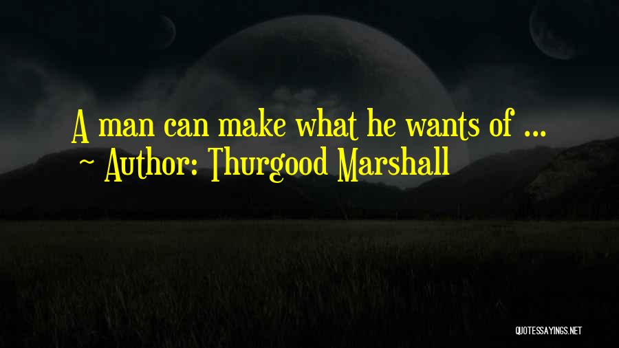 Thurgood Marshall Quotes: A Man Can Make What He Wants Of ...