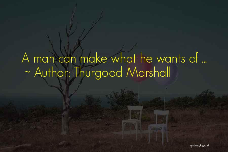 Thurgood Marshall Quotes: A Man Can Make What He Wants Of ...