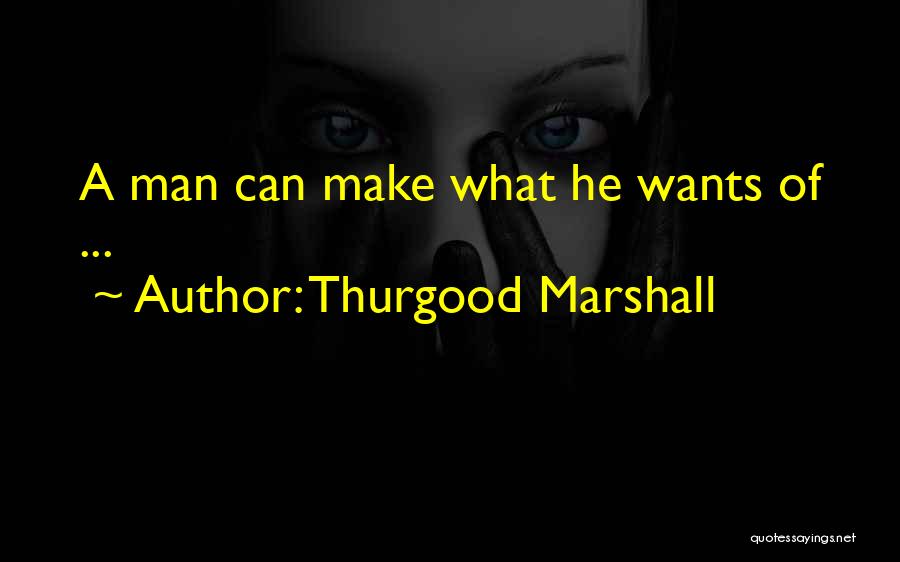 Thurgood Marshall Quotes: A Man Can Make What He Wants Of ...