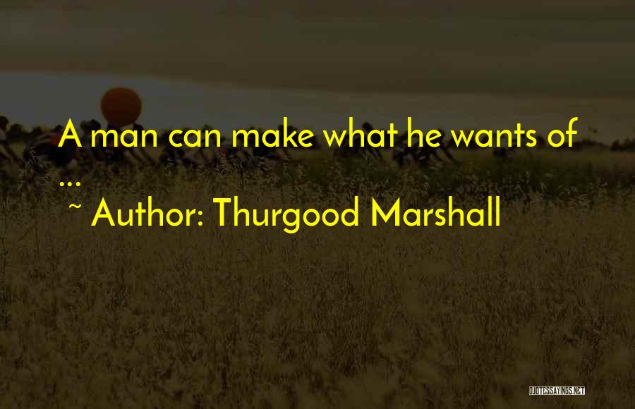 Thurgood Marshall Quotes: A Man Can Make What He Wants Of ...