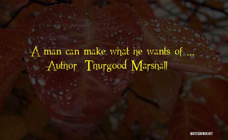 Thurgood Marshall Quotes: A Man Can Make What He Wants Of ...