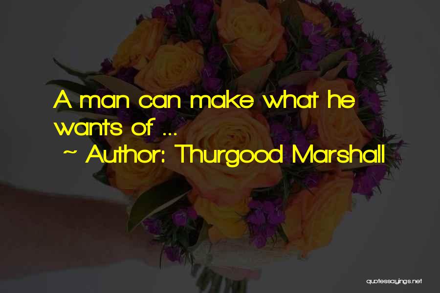 Thurgood Marshall Quotes: A Man Can Make What He Wants Of ...