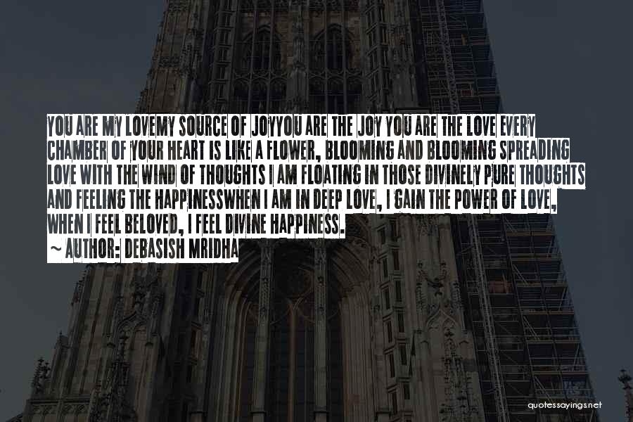 Debasish Mridha Quotes: You Are My Lovemy Source Of Joyyou Are The Joy You Are The Love Every Chamber Of Your Heart Is