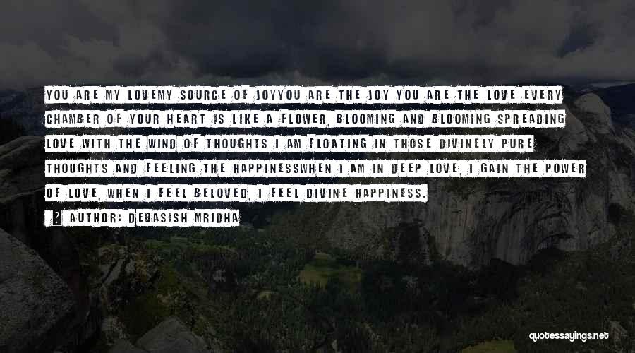 Debasish Mridha Quotes: You Are My Lovemy Source Of Joyyou Are The Joy You Are The Love Every Chamber Of Your Heart Is