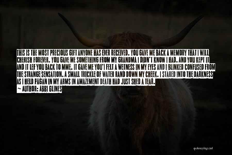 Abbi Glines Quotes: This Is The Most Precious Gift Anyone Has Ever Received. You Gave Me Back A Memory That I Will Cherish