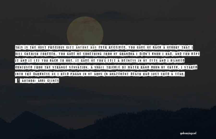 Abbi Glines Quotes: This Is The Most Precious Gift Anyone Has Ever Received. You Gave Me Back A Memory That I Will Cherish