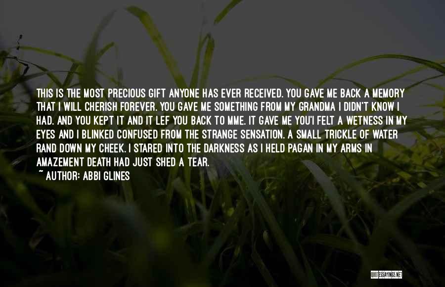 Abbi Glines Quotes: This Is The Most Precious Gift Anyone Has Ever Received. You Gave Me Back A Memory That I Will Cherish