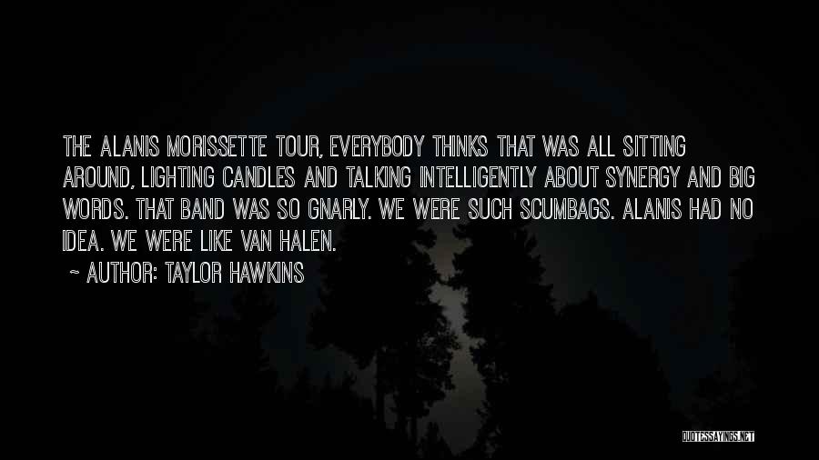 Taylor Hawkins Quotes: The Alanis Morissette Tour, Everybody Thinks That Was All Sitting Around, Lighting Candles And Talking Intelligently About Synergy And Big