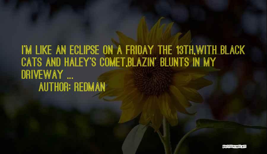 Redman Quotes: I'm Like An Eclipse On A Friday The 13th,with Black Cats And Haley's Comet,blazin' Blunts In My Driveway ...