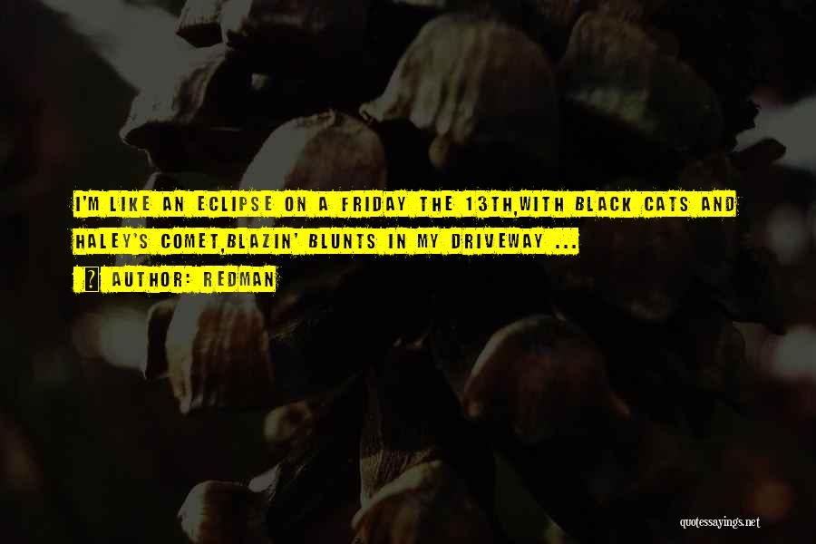 Redman Quotes: I'm Like An Eclipse On A Friday The 13th,with Black Cats And Haley's Comet,blazin' Blunts In My Driveway ...