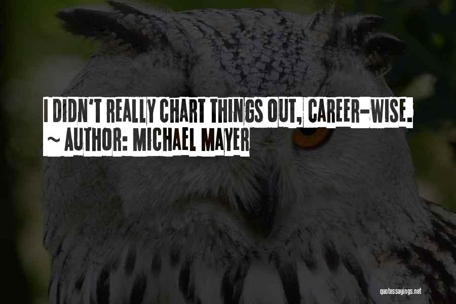 Michael Mayer Quotes: I Didn't Really Chart Things Out, Career-wise.