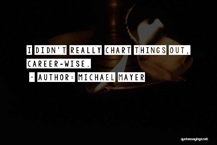 Michael Mayer Quotes: I Didn't Really Chart Things Out, Career-wise.