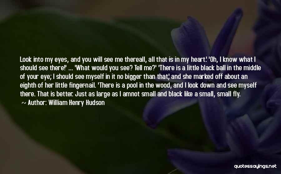 William Henry Hudson Quotes: Look Into My Eyes, And You Will See Me Thereall, All That Is In My Heart.' 'oh, I Know What