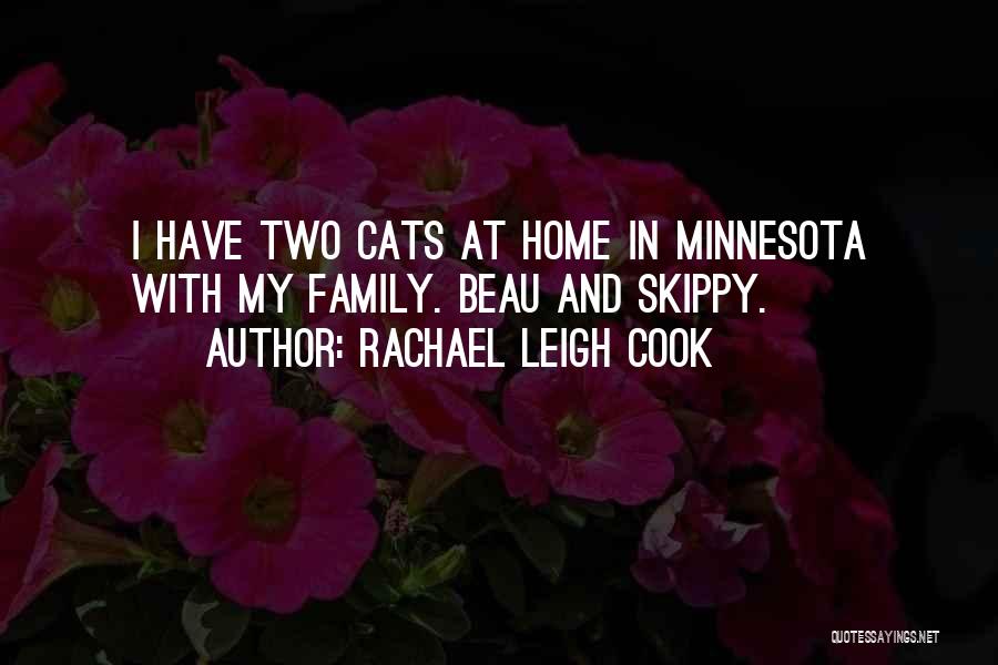 Rachael Leigh Cook Quotes: I Have Two Cats At Home In Minnesota With My Family. Beau And Skippy.