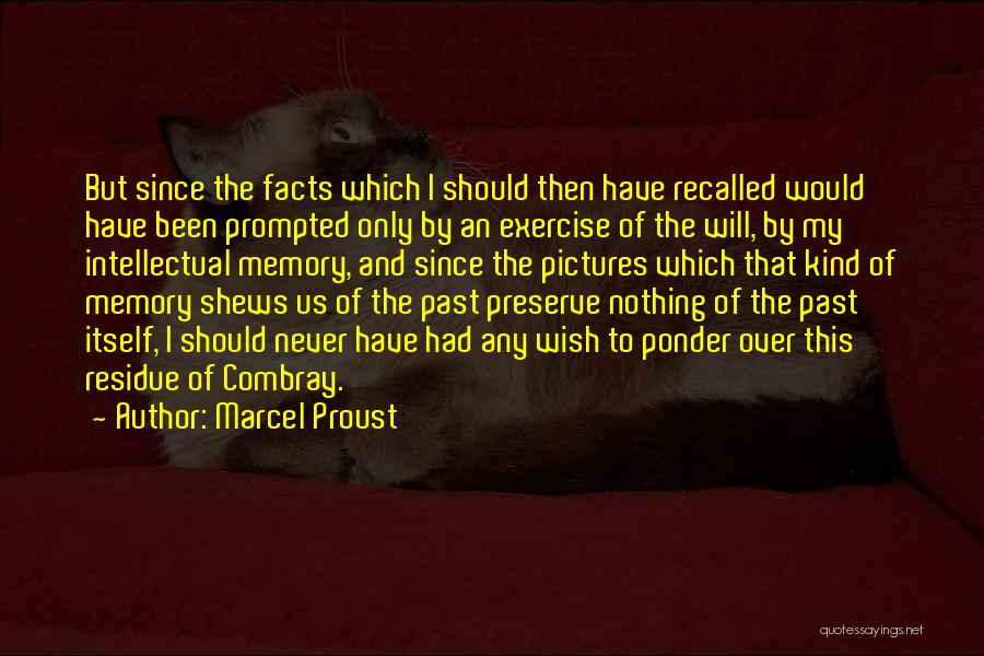 Marcel Proust Quotes: But Since The Facts Which I Should Then Have Recalled Would Have Been Prompted Only By An Exercise Of The