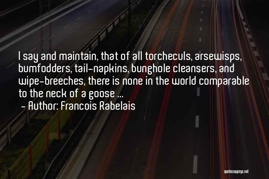 Francois Rabelais Quotes: I Say And Maintain, That Of All Torcheculs, Arsewisps, Bumfodders, Tail-napkins, Bunghole Cleansers, And Wipe-breeches, There Is None In The