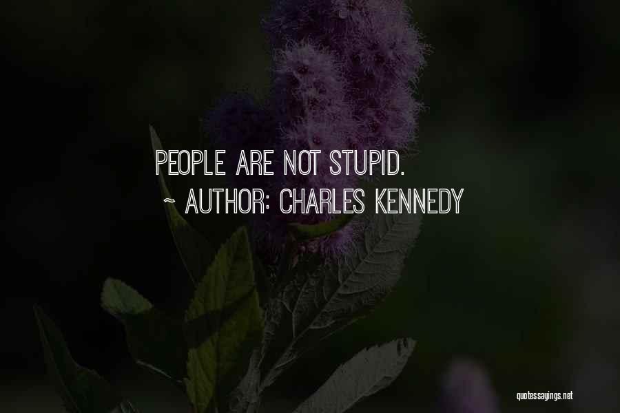 Charles Kennedy Quotes: People Are Not Stupid.