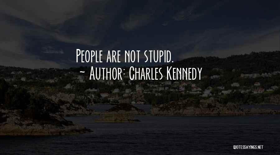 Charles Kennedy Quotes: People Are Not Stupid.