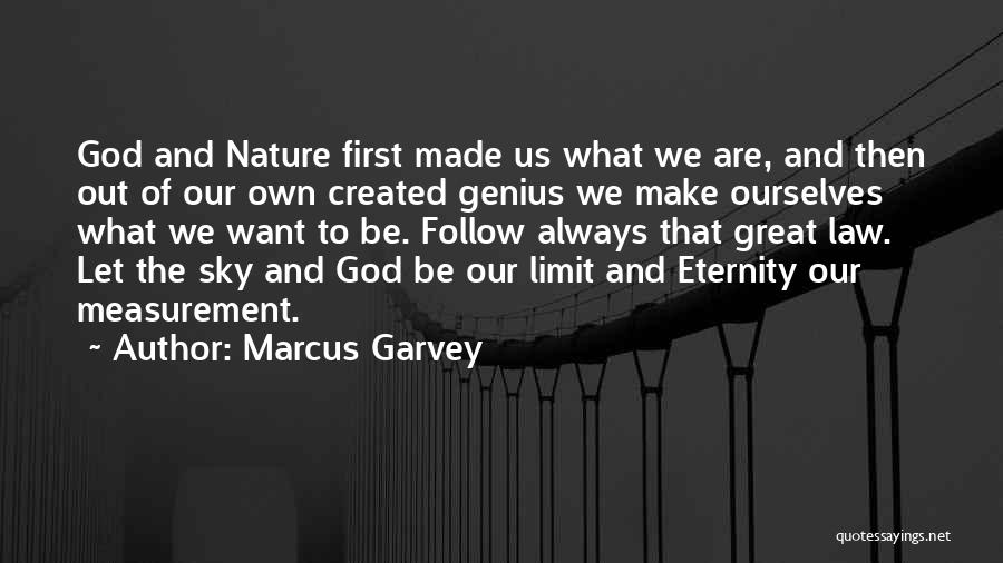 Marcus Garvey Quotes: God And Nature First Made Us What We Are, And Then Out Of Our Own Created Genius We Make Ourselves