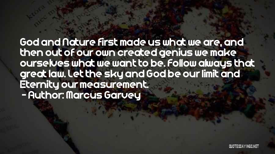 Marcus Garvey Quotes: God And Nature First Made Us What We Are, And Then Out Of Our Own Created Genius We Make Ourselves