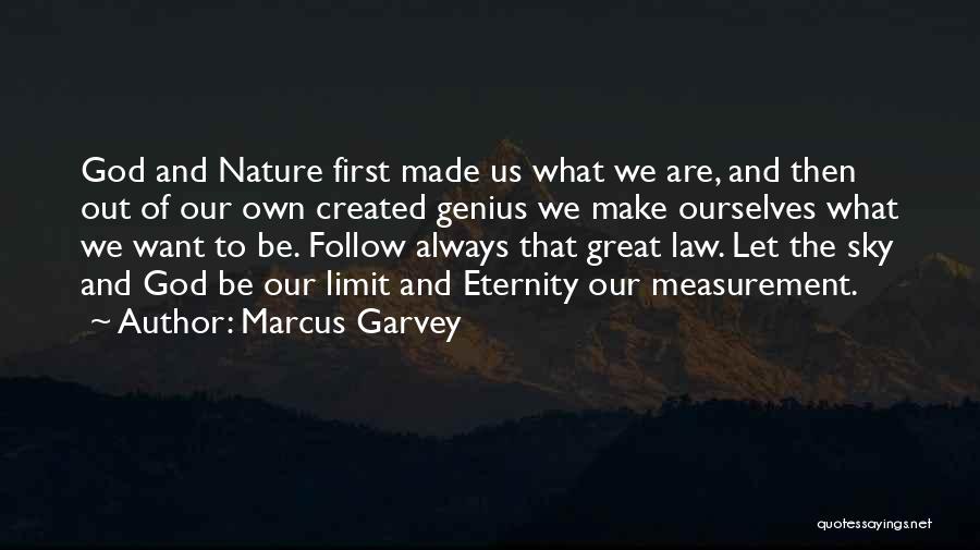 Marcus Garvey Quotes: God And Nature First Made Us What We Are, And Then Out Of Our Own Created Genius We Make Ourselves