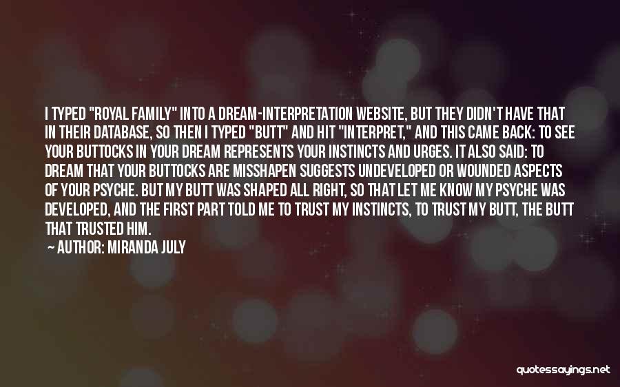 Miranda July Quotes: I Typed Royal Family Into A Dream-interpretation Website, But They Didn't Have That In Their Database, So Then I Typed