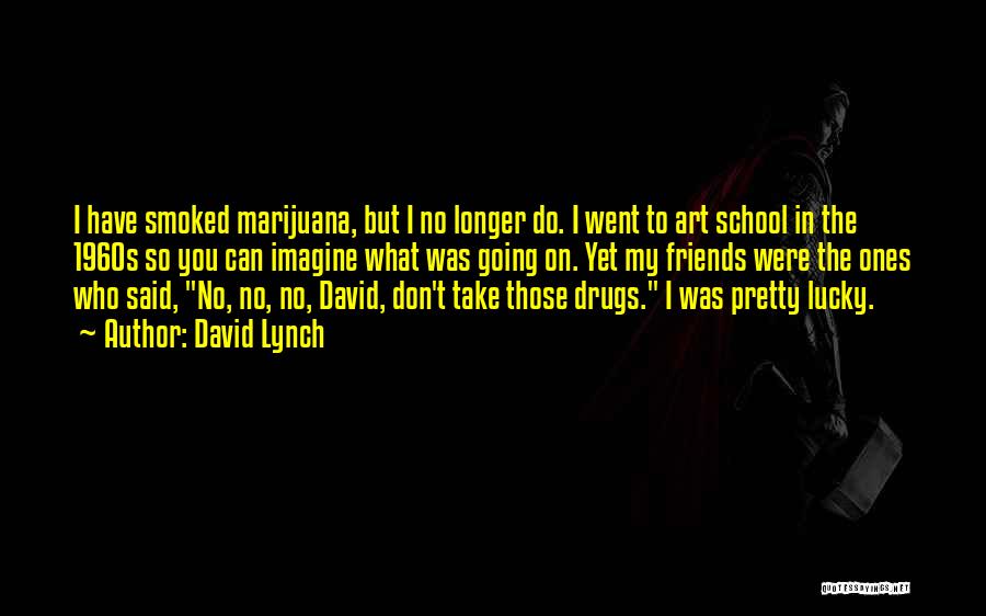 David Lynch Quotes: I Have Smoked Marijuana, But I No Longer Do. I Went To Art School In The 1960s So You Can