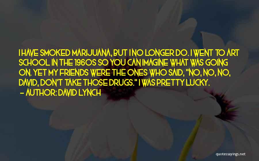 David Lynch Quotes: I Have Smoked Marijuana, But I No Longer Do. I Went To Art School In The 1960s So You Can