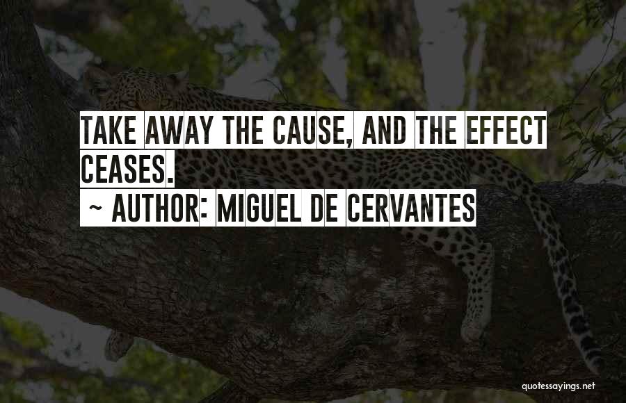 Miguel De Cervantes Quotes: Take Away The Cause, And The Effect Ceases.