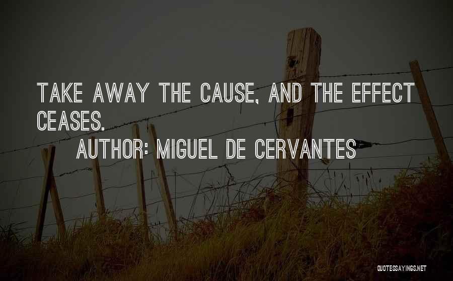 Miguel De Cervantes Quotes: Take Away The Cause, And The Effect Ceases.