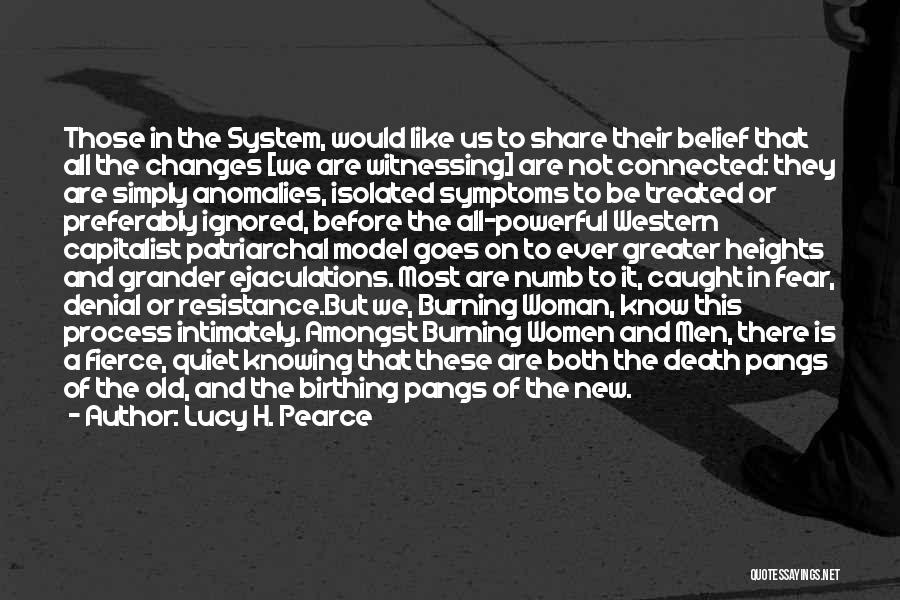 Lucy H. Pearce Quotes: Those In The System, Would Like Us To Share Their Belief That All The Changes [we Are Witnessing] Are Not