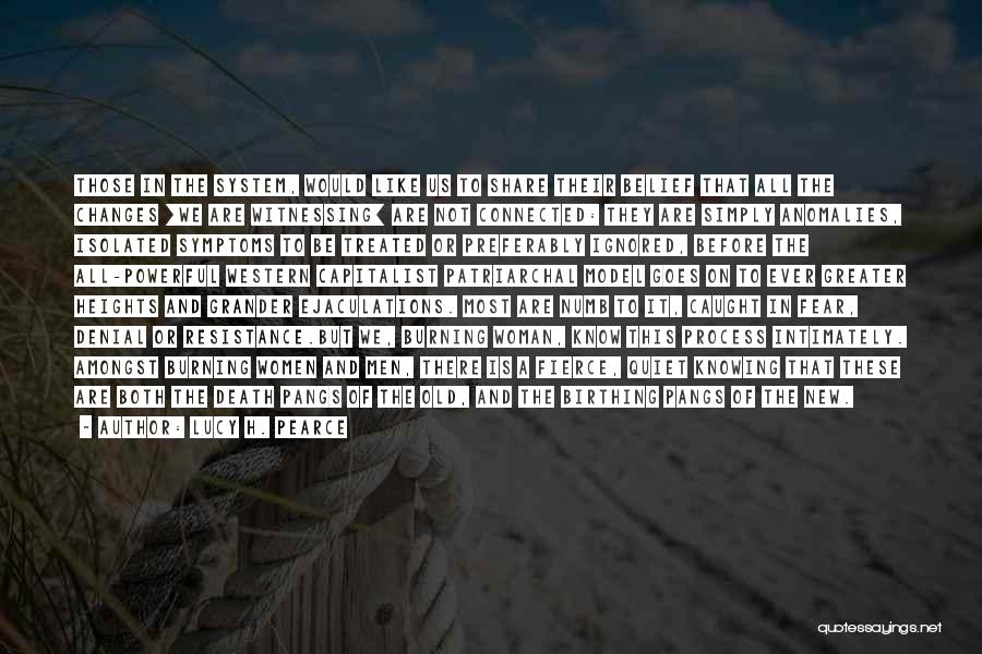 Lucy H. Pearce Quotes: Those In The System, Would Like Us To Share Their Belief That All The Changes [we Are Witnessing] Are Not
