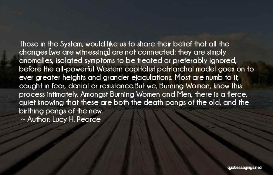 Lucy H. Pearce Quotes: Those In The System, Would Like Us To Share Their Belief That All The Changes [we Are Witnessing] Are Not